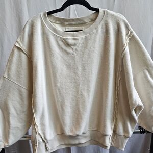 American Eagle Outfitters Cream Crew Neck Sweater